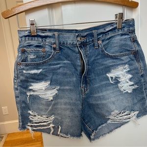 American Eagle Distressed 90s Boyfriend Shorts